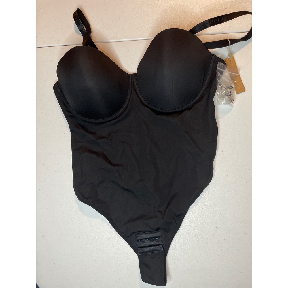 Black Shapewear Bodysuit with Built-In Bra